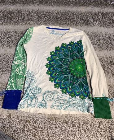 Desigual Printed Long Sleeve Blouse