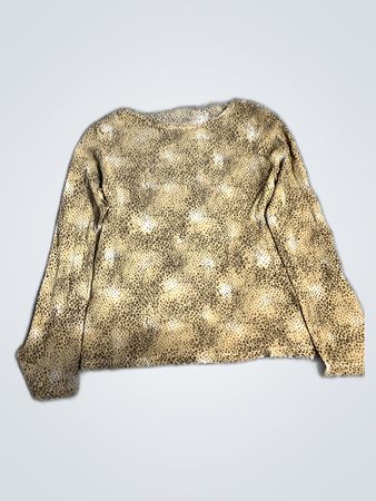 Long-Sleeve Animal Print Top
