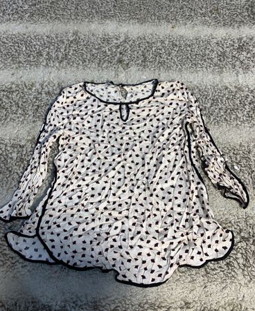 Printed Long Sleeve Blouse