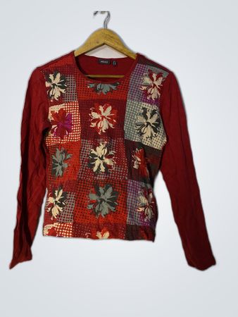 MEXX Printed Patchwork Long Sleeve Blouse