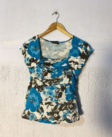 ADAMEX Floral Print Sleeveless Blouse