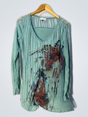 Solo Printed Teal Blouse