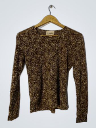 Brown Gold Sequined Top