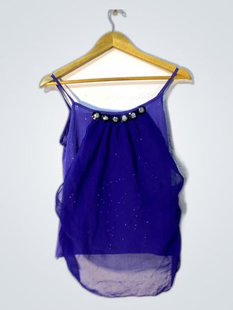 Purple Sequined Camisole Top