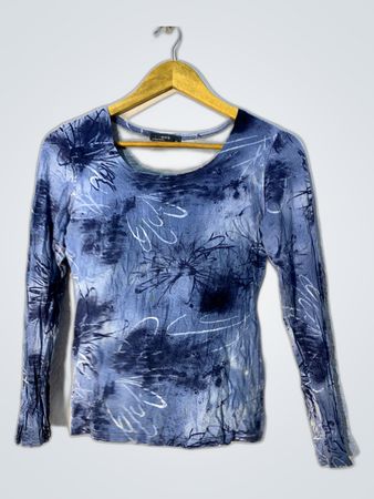 Studio Moody Printed Long-Sleeve Blouse