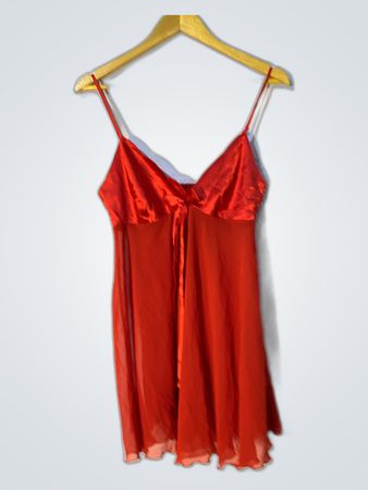 Victoria's Secret Red Satin Slip Dress