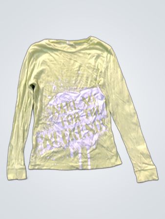 Unbranded Lime Green Graphic Long Sleeve T-Shirt