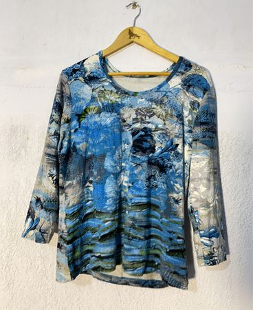 Printed Blue Blouse