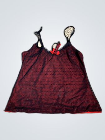 Women's Red and Black Camisole