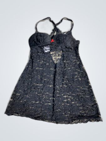 Victoria's Secret Black Lace Chemise