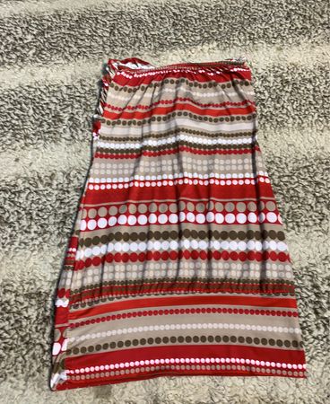 Strapless Striped Polka Dot Mini Dress