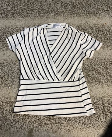Striped V-Neck Top
