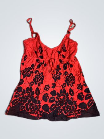 Red Floral Printed Camisole Top