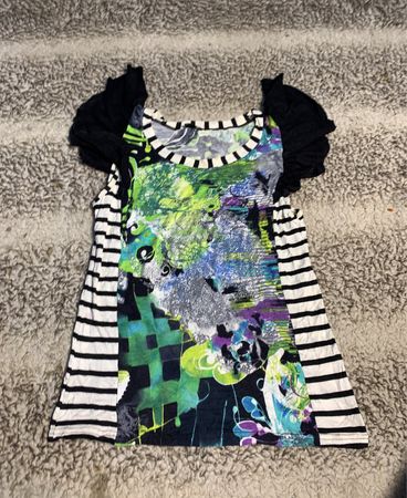 Unbranded Printed Ruffle Sleeve Blouse
