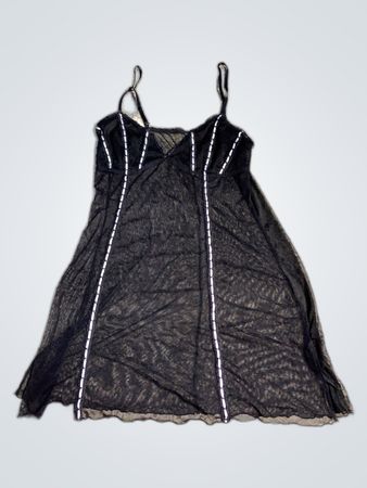 Black Sheer Slip Dress