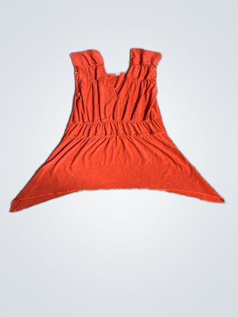 Unbranded Red Ruffle Sleeveless Blouse