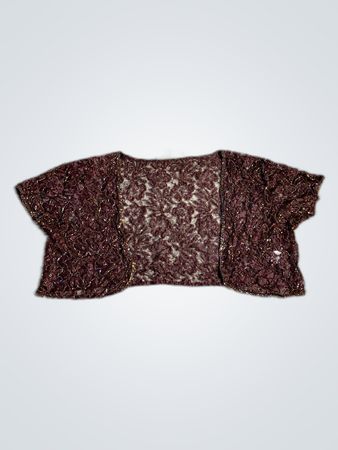 Burgundy Lace Cardigan