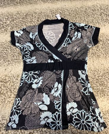 M&S Printed Wrap Blouse