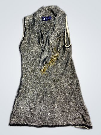 Dolce & Gabbana Gray Knit Sleeveless Sweater