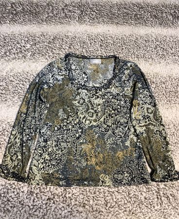 White Stuff Printed Lace Blouse