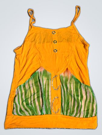 Unbranded Embellished Orange Tank Top