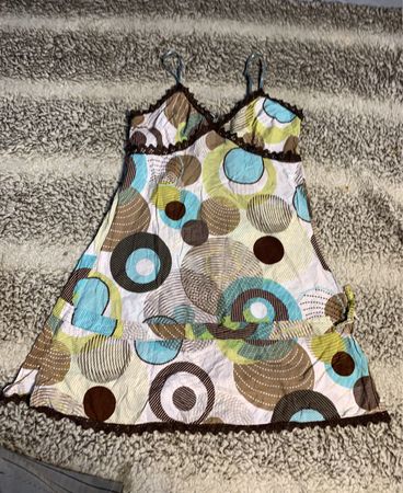 Printed Spaghetti Strap Mini Dress