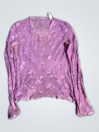 Purple Floral Long-Sleeve Top