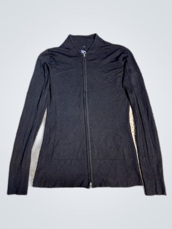 Guess Black Zip-Up Knit Cardigan