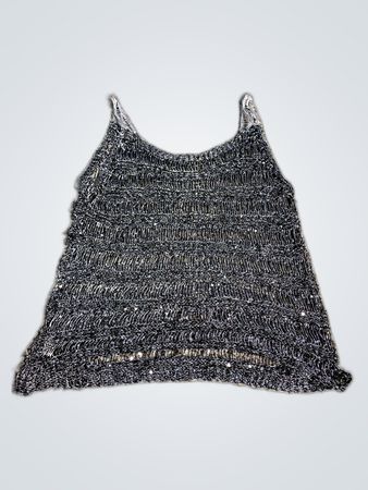 Unbranded Silver Sequin Camisole Top