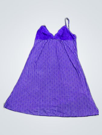 Purple Lace Trim Slip Dress