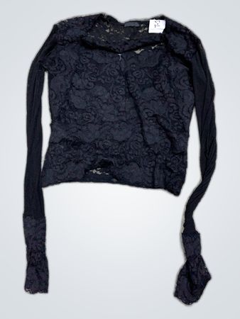 Unbranded Black Lace Sheer Blouse