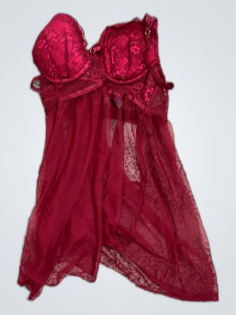 Red Lace Babydoll Lingerie Set