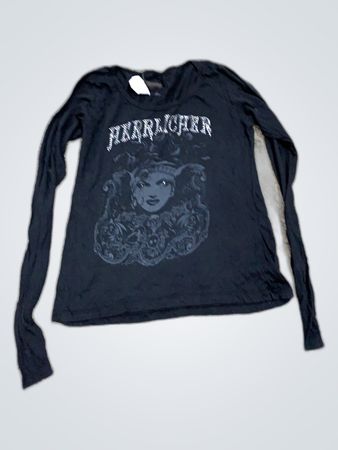 Unbranded Black Long Sleeve Graphic T-Shirt