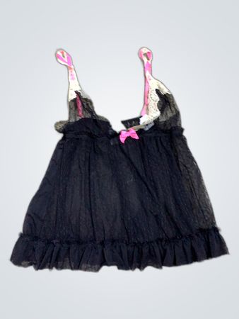 Unbranded Black Lace Trim Camisole