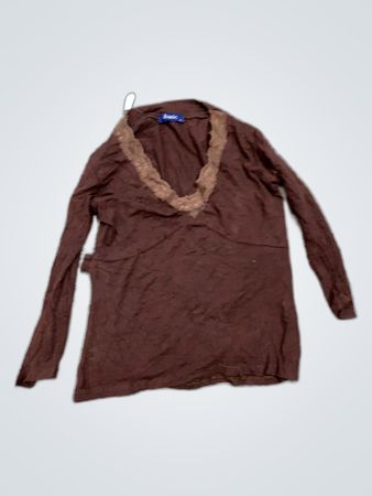 Basic Fur Trim Knit Sweater
