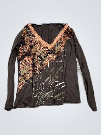 Volluto Long Sleeve Floral Top