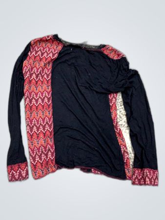 Zara Printed Long-Sleeve Blouse