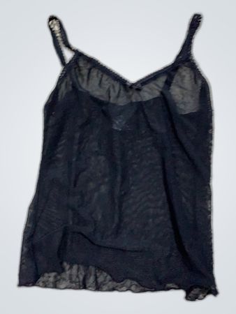 Black Lace Trim Camisole Top