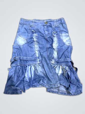 Unbranded Denim Cargo Mini Skirt