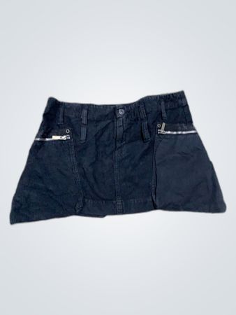 Unbranded Black Cargo Mini Skirt