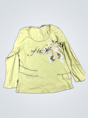 Fleur Printed Long-Sleeve Blouse