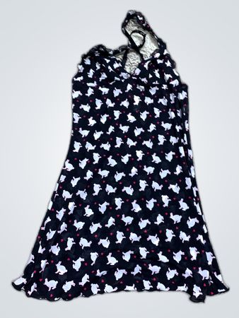 Unbranded Black Bunny Print Mini Dress