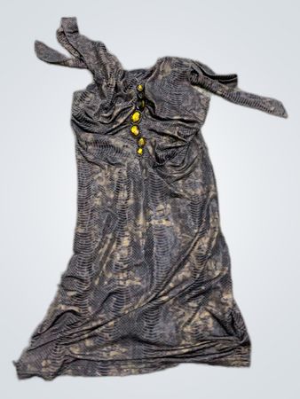 Unbranded Gray Snake Print Mini Slip Dress