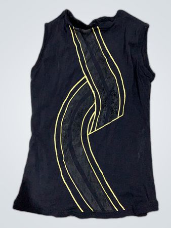 Unbranded Black Sleeveless Graphic Tank Top