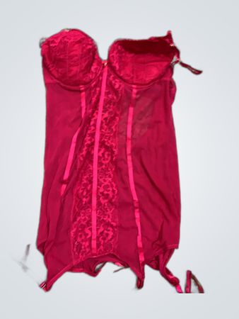 Pour Moi Red Lace Bustier