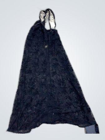 Black Sheer Lace Slip Maxi Dress