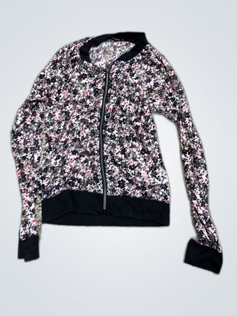 Floral Print Zip-Up Jacket