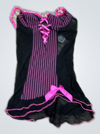 Sheer Lace-Up Bustier Top