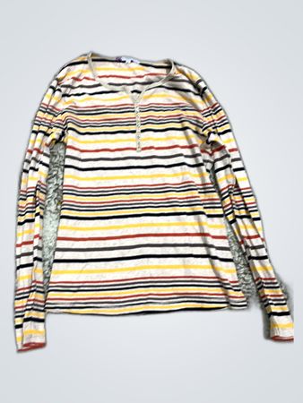 Free People Striped Long-Sleeve Top