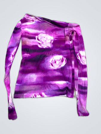 Printed One-Shoulder Blouse